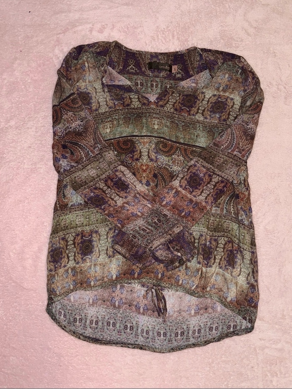 🤎Crosby Y2K Boho Paisley Patchwork Top 🤎